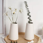 Modern White Small Ceramic Vase Set of 6 for Living Room Bedroom 5.9'' Minimalist Fresh Flower Vases for Home Decor Office Fireplace Centerpieces Nordic Style Gift for Fake Plant 6 Pack