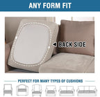 H.VERSAILTEX Velvet Stretch Couch Cushion Cover Plush Cushion Slipcover for Chair Loveseat Sofa Cushion Furniture Protector Seat Cushion Sofa Cover (2 Piece Medium Sofa Cushion Covers, French Oak)