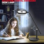 Honeywell Desk Lamp for Home Office, H6 Sunturalux™ Eye-Caring Led Desk Light, 800LM Dimmable Desk Lamp with Timer, Touch Control Tall Desk Reading Light, Table Lamp for Circle Webcam, Study, Bedroom