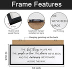 The Best Things in Life Framed Wall Art, 32''×12'' Rustic The Best Things in Life Sign for God Jesus Christ Prayer, Horizontal Holy Inspirational Family Home Decor