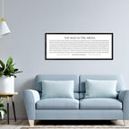 LuZhiQiang The Man in the Arena Wall Decor 32''x12'' Inspirational Quotes Office Wood Framed Sign Rustic Home Motivational Art For Man Entrepreneur Morden Living Room Wall Hanging Decor (Black)