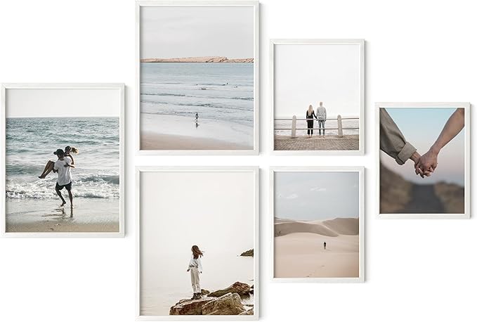 HAUS AND HUES Three 8x10, Three 11x14 - Framed White