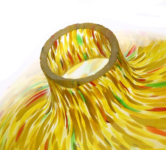 Gazing Ball 10 inch Colorful Glass Gazing Ball for Garden Decor, Indoor Outdoor Glass Gazing Globe Yard Decoration, Yellow