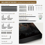 SIGNWIN 30"x60" Extra Large Framed Wall Art Silhouetted Trees at Dusk, Dramatic Forest and Cloudscape for Home Living Room Bedroom Decor (Frame Assembly Required)