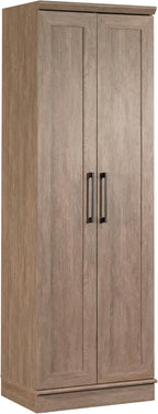 HomePlus Kitchen Pantry Storage Cabinet with Adjustable Shelves, Laundry Bathroom Storage Cabinet, Brushed Oak Finish