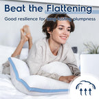 viewstar Pillows Queen Size Set of 2, Bed Pillows for Sleeping, Queen Pillows 2 Pack for Back and Side Sleepers, Fluffy Pillows for Bed with Down Alternative, Machine Washable, Light Blue, 20" x 30"