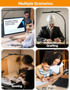 ACNCTOP Desk Lamp for Office Home - Eye-Caring Architect Task Lamp 25 Lighting Modes Adjustable LED Desk Lamp Flexible Gooseneck Clamp Light for Workbench Drafting Reading Study
