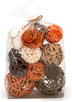 ANDALUCA Large Decorative Vase Filler Bag with Orbs, Balls (Sunset Orange)