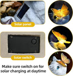 Cat Garden Figurines Outdoor Decor Solar Statue with LED Lights for Patio Lawn Yard Art Decoration Housewarming Garden Gift