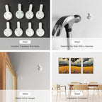 HLNIUC Mystical Moonlight Framed Wall Art Set,Night Moon Wildflower Canvas Wall Decor,Full Moon Mountain Flower Art Print,Large Golden Floral Landscape Wall Painting for Living Room,Office - 16”x24”x3