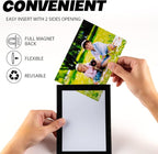 Magnetic Picture Frames with Black Border(4"X6",10 Pack),Magnet Photo Frame Pockets/Postcard Holder,Decorations for home/office/school/Classroom/party