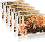 Egofine 3.5x5 Acrylic Frames 5 Pack, 20mm Thicker Frameless Clear Picture Frames, Double Sided Magnetic Picture Frames, Free Standing Desktop Display