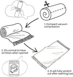 inhand Knitted Throw Blanket for Couch and Bed, Soft Living Room Home Decor Knitted Blanket with Tassel, Outdoor Lightweight Breathable Summer Blanket, Farmhouse Warm Woven Decorative, 50"x60"