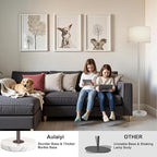 Floor Lamp for Living Room,Dimmable Gold Floor Lamp,Modern Standing Lamp with Marble Base,Tall Standing Lamp for Bedroom, Reading,Office & Kids' Room,LED Bulb Included(Brown)