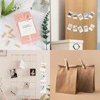 100 Pcs Wooden Clothespins for Photo Hanging Display, Mini Clothes Pins with String, Photo Display Hanging Clips for Crafts Pictures Photos Home Birthday Wedding Party Decoration