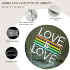 Love Is Love Neon Sign for Wall Decor Wedding Neon Light Pride Rainbow LED Neon Sign Colorful Led Neon Light for Bedroom Man Cave Gay Bar Decoration