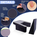 Game Pillow and Cushion Combo Set, Soft Lap Desk Pillow for Adult, Extra Large Arm Rest Ergonomic Couch Gaming Pillow with Side Pockets, Reading Pillow for Sitting in Bed/Laptop/Floor/Sofa…