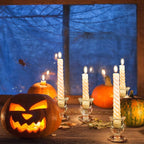 Foaincore 36 Pcs Candlestick Holders Bulk 2.5 Inch Taper Candle Holder for Table Centerpiece Thick Glass Ritual Candle Stand for Wedding Christmas Valentines Festival Party Decorations (Clear)