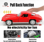 1/36 Scale 1963 Chevy Corvette Diecast Cars Models,Pull Back Vehicles Toy Cars,Cars Gifts for Boys Girls
