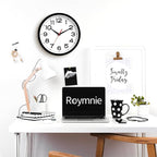 Wall Clock 12 Inch Silent Non-Ticking Modern Clock Battery Operated Classic Simple Minimalist Analog Decorative for Kitchen, Living Room,Office, Bedroom, Bathroom (Black)