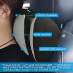 HOMBYS Car Neck Pillow for Driving,Universal Car Headrest Pillow for Cervical Support and Neck Pain Relief,Ergonomic Memory Foam Neck Pillow for Car Seat,Fit for Most Cars,Grey