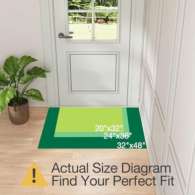 LUMI Front Door Mat 24x36, Super Absorbent Washable Doormat, Non Slip Dirt Trapper Inside Floor Mats for Entrance, Entryway, Patio,Black Mixed Gray