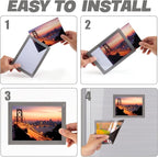 Magnetic Photo Frames with Sliver-Grey Border(4"X6",10 Pack),Magnet Picture Frame Pockets/Postcard Holder,Decorations for Fridge/Lockers/Home/Office/School/Classroom/Whiteboard/Party