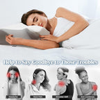Cervical Pillow for Neck Pain Relief, Cooling Contour Memory Foam Pillows Support Odorless Ergonomic Neck Pillow Adjustable Orthopedic Bed Pillow for Side Back Stomach Sleeper with Pillowcase