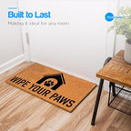 PLUS Haven Coco Coir Door Mat with Heavy Duty Backing, Natural Wipe Your Paws Doormat, 17.5”x30” for Entrance, Front Porch, Easy to Clean Entry Mat, Outdoor and Indoor Uses, Home Decor