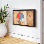 ElephantStock Ping Pong Wall Art - Horizontal Framed Canvas - 1-Piece Living Room Wall Decor - Photography Canvas Print - Brown and Red Decor for Wall - 13" X 9"