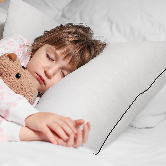 Wansimoo Bed Pillows for Sleeping Queen Size Set of 4,Comfortable Hotel Cooling Pillows 4 Pack, Soft & Support Pillows for Back, Stomach or Side Sleepers