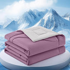 Cooling Comforter King Size, Double-Sided Cooling Blanket for Hot Sleepers & Night Sweats, Arc-Chill Q-Max > 0.4 Breathable Ice Blanket, Lightweight Cold Comforter (108''x90'', Muted Pink)
