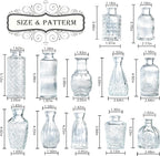 Bud Vases Set of 12,Glass Bud Vases in Bulk,Small Flower Vases for Centerpieces,Mini Vintage Vase for Wedding, Home Table Decor,Christmas,Party Decoration,Clear