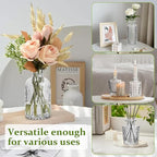 RUCKAE Small Clear Bud Vases Bulk 12 Pack Mini Flower Glass Vases for Centerpiece Table Wedding Decorations Home Decor Party(Transparent)