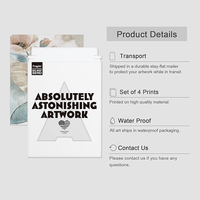 SIGNWIN Adhesive Canvas Poster Botanical Floral Nature Wilderness Photography Realism Decorative Rustic Cozy Zen for Living Room, Bedroom, Office - 8"x10"x 4