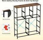 Tohomeor Dresser with Drawers for Bedroom Chest of Drawers Fabric Dresser for Closet,Nursery Entryway Hall Tree TV Stand for Living Room Retro Floral Pattern Drawers Wooden Top (12 Drawers)