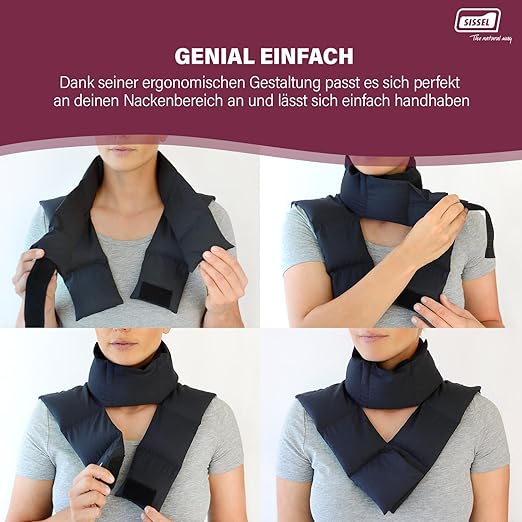 Sissel Linum Cervico, Provides Muscular Tension Relief, Contours to Fit Shoulders, Neck and Cervical Spine Perfectly, Provides Therapeutic Warmth, Easily Adjustable and Customizable