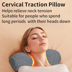 Cervical Neck Pillow: Designed to Help Alleviate Neck discomfort. This Neck Pillow for Sleeping can be Used as a Cervical Traction Device, for Neck Support and Shoulder Relaxation. (Grey)