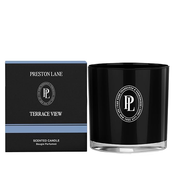 Preston Lane The Scented Candle, Luxury Candle with Vegan Soy Wax Blend, Terrace View, 7.5 Oz