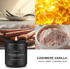 Cashmere Vanilla Candle | Scented Candles for Home, Aromatherapy Candle - Soy Candles for Home Scented, Candle Gift for Women Men, Home Fragrance Decoration -7oz