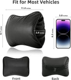 Car Neck Pillow, Car Headrest Pillow for Driving with 2.2" Rear View Blind Spot Mirrors, Memory Foam Car Pillow for Cervical Support, Vehicle Headrest Pillow for Car Seat, Black