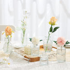 Bud Vases in Bulk 30, Clear Glass Bud Vases for Centerpieces, Small Vase for Flowers, Mini Vintage Flower Vase for Centerpieces, Wedding Table Decor, Home Decor