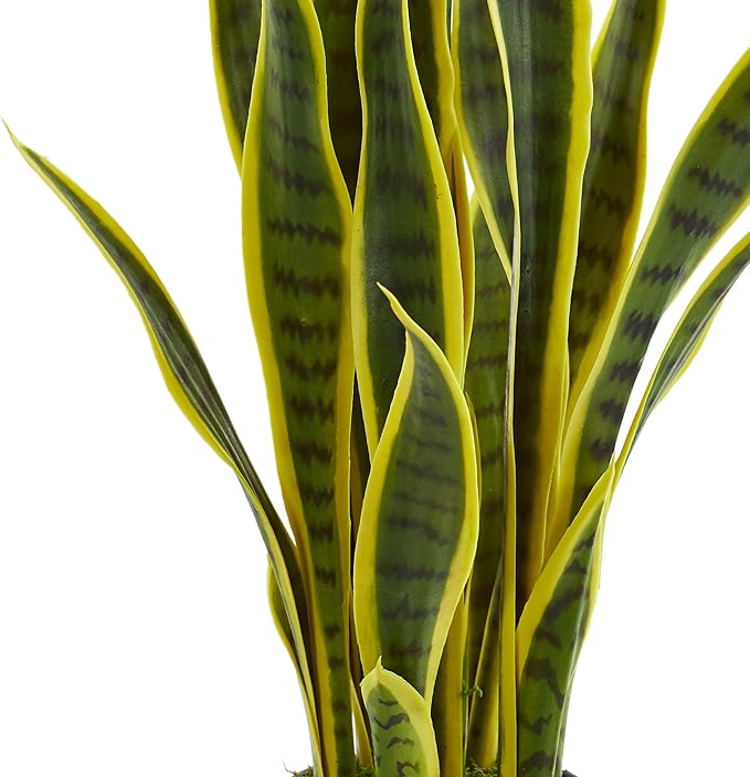 Nearly Natural 26 in. Sansevieria Artificial Silk Plants, Green