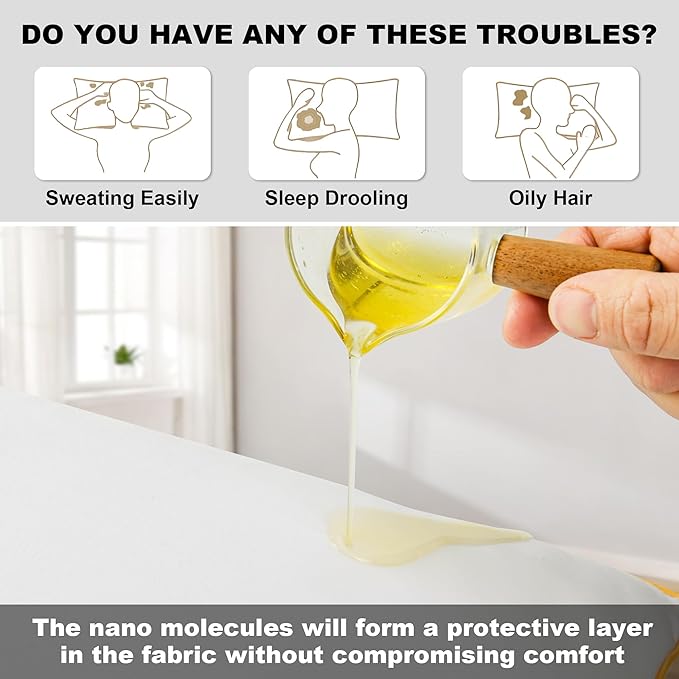 King Size Pillows Set of 2 - Down Alternative Bedding, Cooling Hotel Quality Big Pillow for Back, Stomach or Side Sleepers 20 x 36