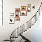 Picture Frame Set 10 Pack, Picture Frames Collage Wall Decor with Mat for Multiple Sizes Photos, Two 8x10, Four 5x7, Four 4x6, Photo Frames for Wall and Tabletop, Rusic Brown