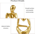 Sandstone Resin Thinker Style Abstract Sculpture Statue Collectible Figurines Home Office Bookshelf Desktop Decor (Small Gold, Right)