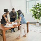 Artificial Bamboo Tree, 5 ft Fake Tree, Faux Silk Plant with Pot, Fake Plants for Home Office Indoor Outdoor Decor, 5 Natural Bamboo Trunks