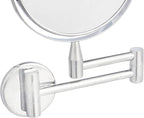 Amazon Basics Wall Mount Round Vanity Magnifying Bathroom Mirror, 1X/5X Magnification, 12.8"L x 10"W, Chrome