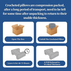 HOMBYS Foam Crochet Pillow for Lap Support, Adjustable Gaming Pillow for Lap, Bed and Sofa, Soft Velvet Lap Desk Pillow, Reading Pillow for Arm Rest, 2 Heights for Different People