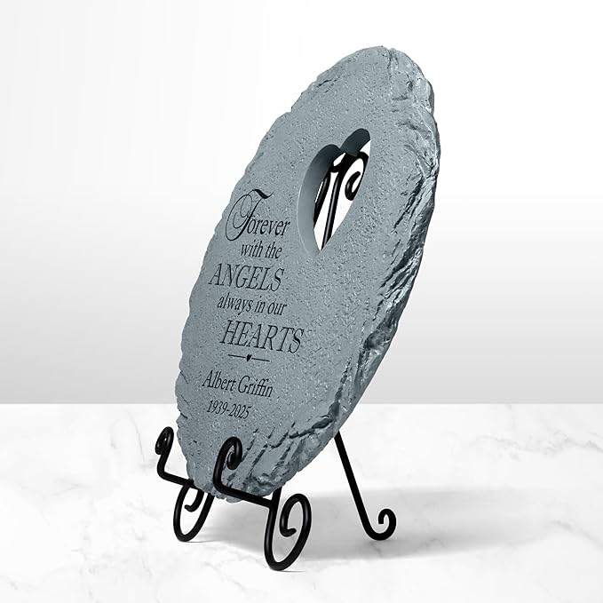 Let's Make Memories Personalized Always in Our Hearts Memorial Garden Stone - Sympathy Marker